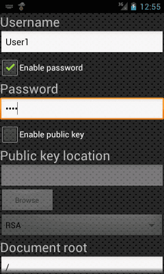 Capture d'écran de l'application SSH Server - #5
