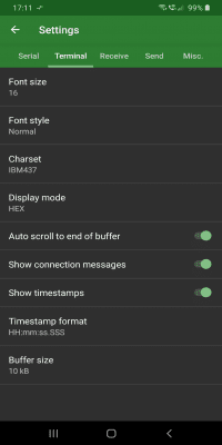 Capture d'écran de l'application Serial USB Terminal - #6