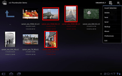 Capture d'écran de l'application cr2-Thumbnailer Demo - #4