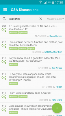 Capture d'écran de l'application Apprendre le JavaScript - #6