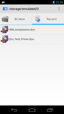 Capture d'écran de l'application AnDoc - Lecteur de PDF et DjVu - #2