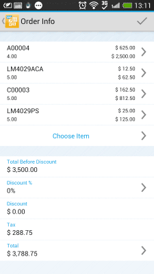 Capture d'écran de l'application SAP Business One - #8