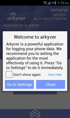 Capture d'écran de l'application Enregistrement des appels et des textos d'Arkyver - #2