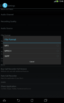 Capture d'écran de l'application Enregistrement des appels au format MP3 - #4
