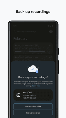Capture d'écran de l'application Enregistreur vocal Google - #5
