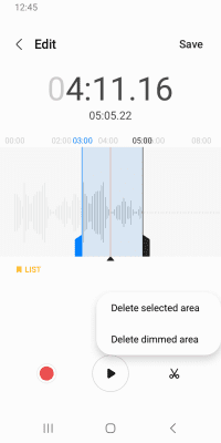 Capture d'écran de l'application Samsung Voice Recorder - #6