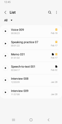 Capture d'écran de l'application Samsung Voice Recorder - #7