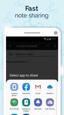 Capture d'écran de l'application Un simple carnet de notes - #4