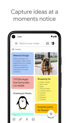 Capture d'écran de l'application Google Keep - #1