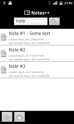 Capture d'écran de l'application Notes++ - #6