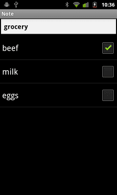 Capture d'écran de l'application Notes - #3