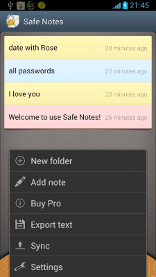 Capture d'écran de l'application Safe Notes - #2