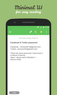 Capture d'écran de l'application Secure Notes - #5