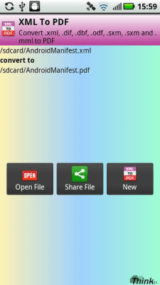 Capture d'écran de l'application XML to PDF - #4