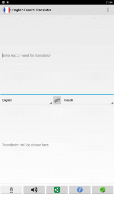 Capture d'écran de l'application Traductrice française - #1