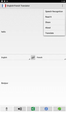Capture d'écran de l'application Traductrice française - #3