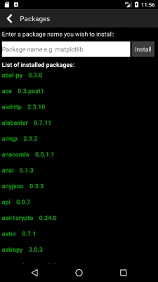 Capture d'écran de l'application Python Programming Interpreter - #5