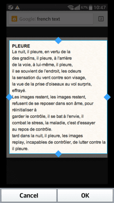 Capture d'écran de l'application Scanner de texte français (OCR) - #3