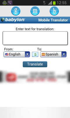 Capture d'écran de l'application translator app - #1