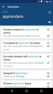 Capture d'écran de l'application Italian English Dictionary - #3
