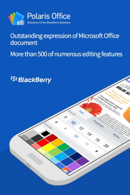 Capture d'écran de l'application Polaris Office for BlackBerry - #2