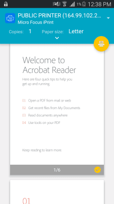 Capture d'écran de l'application Micro Focus iPrint - #6