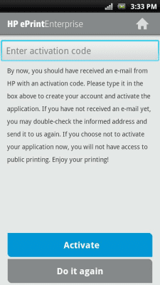 Capture d'écran de l'application HP ePrint Enterprise (service) - #4