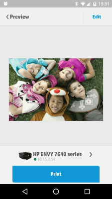 Capture d'écran de l'application HP ePrint - #3