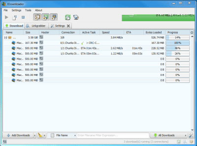 Capture d'écran de l'application JDownloader - #1