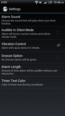 Capture d'écran de l'application Minuterie - #3