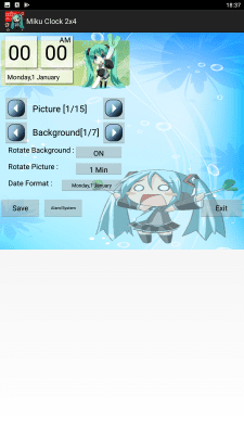 Capture d'écran de l'application Miku Chibi Clock ( Vocaloid ) - #1