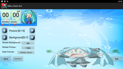 Capture d'écran de l'application Miku Chibi Clock ( Vocaloid ) - #2