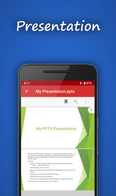 Capture d'écran de l'application Ma présentation PPTX - #2