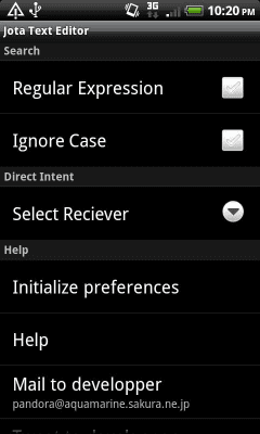 Capture d'écran de l'application Jota Text Editor - #4