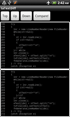 Capture d'écran de l'application taTextDiff - #1