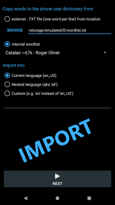 Capture d'écran de l'application User Dictionary Manager (UDM) - #3