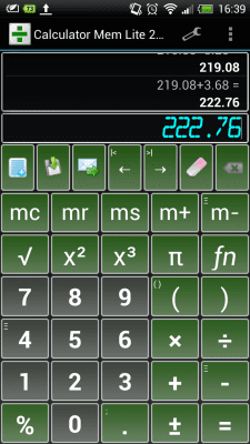 Capture d'écran de l'application Calculatrice avec mémoire - #3