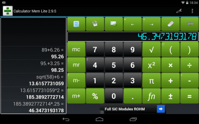Capture d'écran de l'application Calculatrice avec mémoire - #9