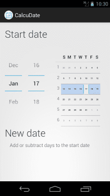 Capture d'écran de l'application CalcuDate - #1