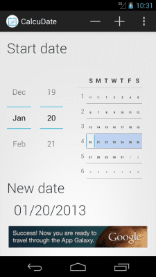 Capture d'écran de l'application CalcuDate - #3