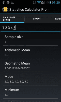 Capture d'écran de l'application Statistics Calculator Pro - #1