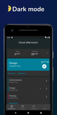 Capture d'écran de l'application Jiffy - Comptage du temps - #6
