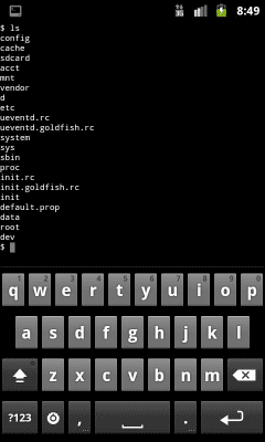 Capture d'écran de l'application Terminal Emulator for Android - #1