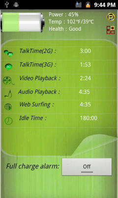 Capture d'écran de l'application Super Battery information - #2