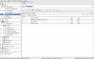 Capture d'écran de l'application Tryton - #4