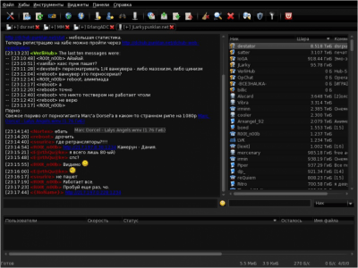 Capture d'écran de l'application EiskaltDC++ - #5