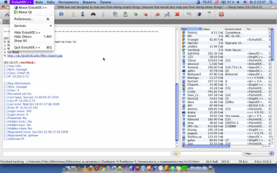 Capture d'écran de l'application EiskaltDC++ - #9