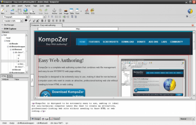 Capture d'écran de l'application KompoZer - #2