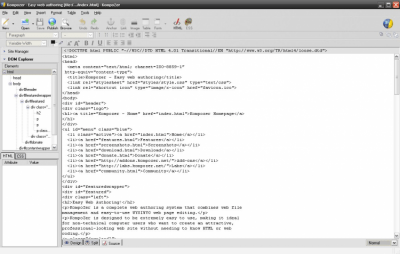Capture d'écran de l'application KompoZer - #3