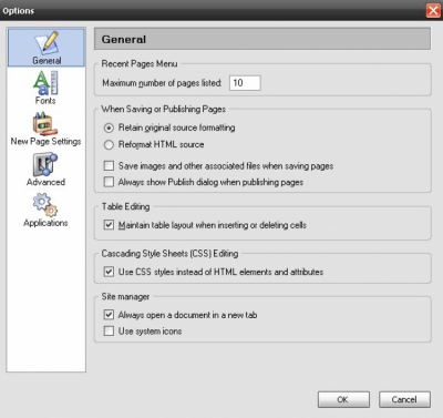 Capture d'écran de l'application KompoZer - #5